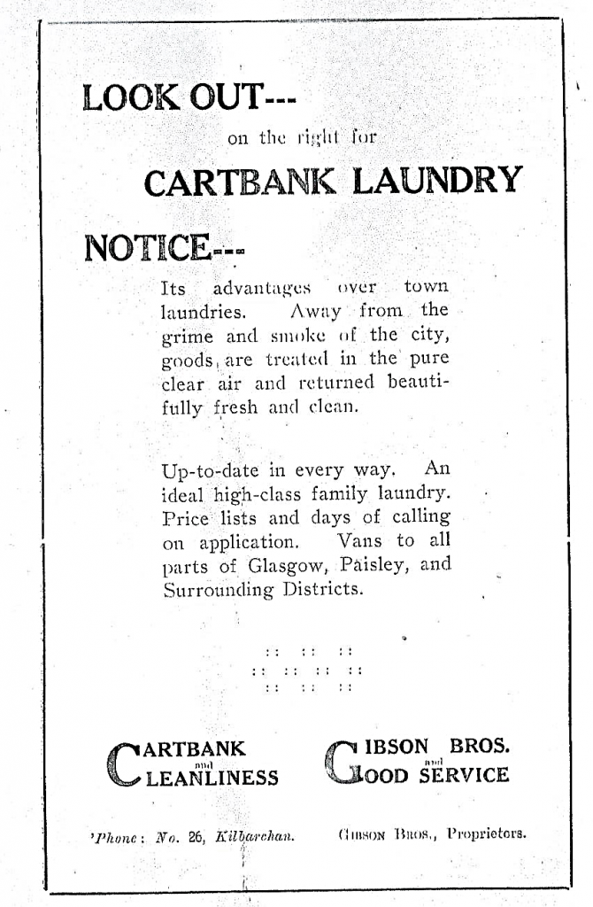 Kilbarchan Laundries 2, Cartbank Laundry. Renfrewshire Local History