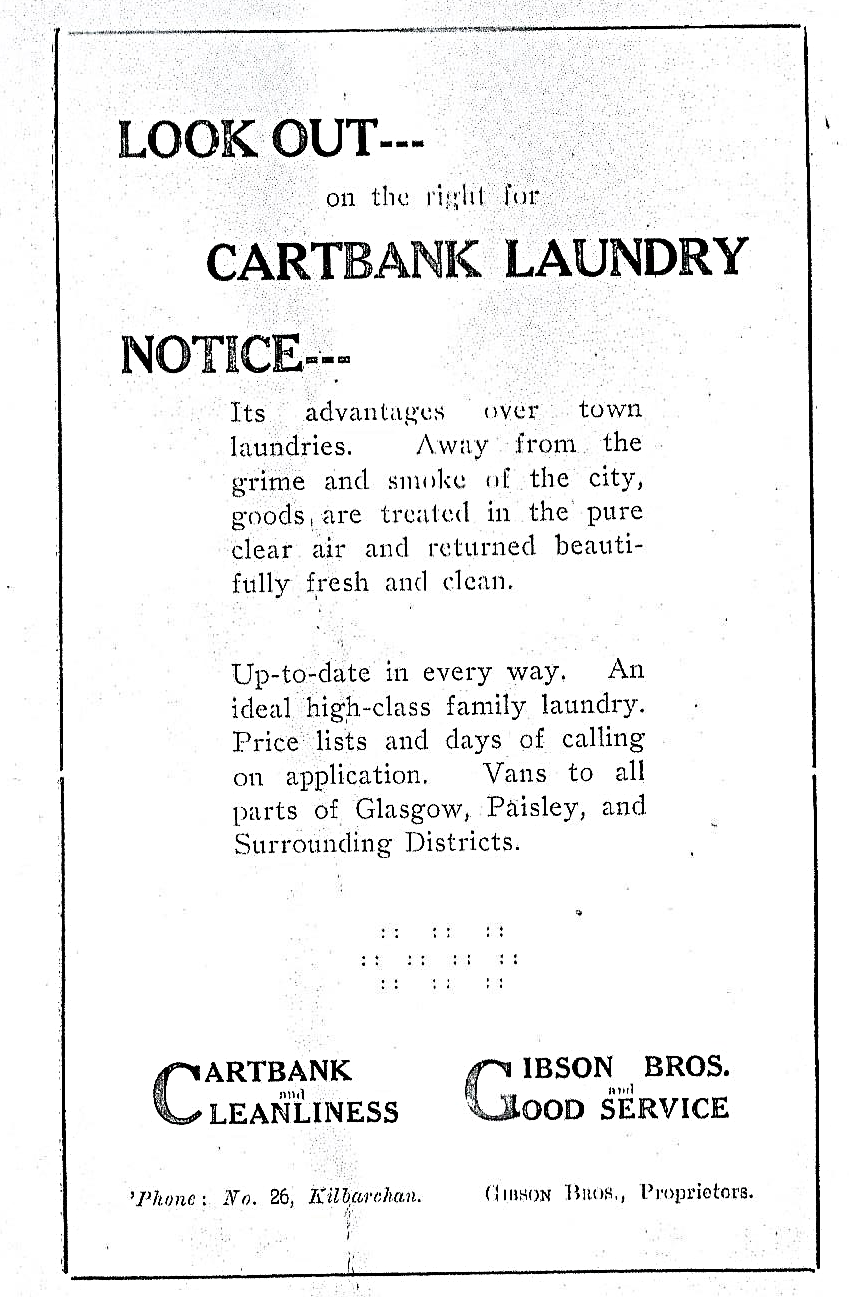 Kilbarchan Laundries 2, Cartbank Laundry. Renfrewshire Local History